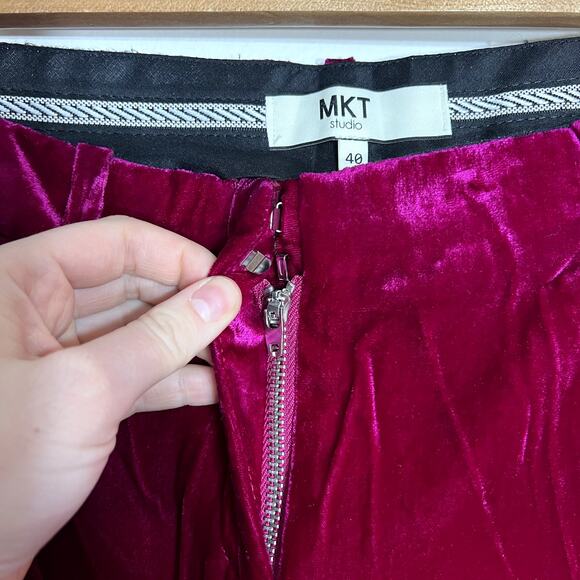 MKT Studio Pink Velvet Pants - Picture 4 of 8